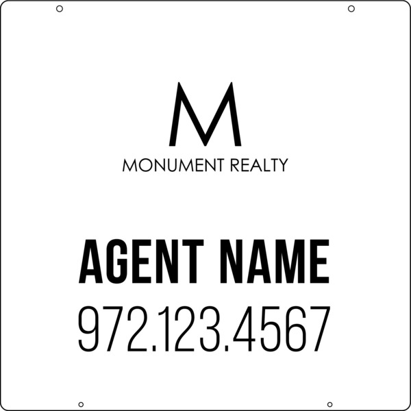 Hanging Agent Name Sign Panel, 24"H X 24"W, Steel