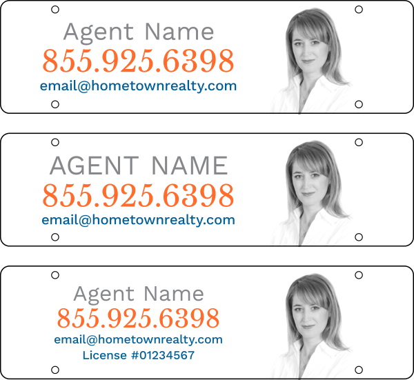 NextHome Agent Photo Sign Rider, 6"h x 22"w, 3mm Aluminum Composite