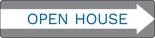 NextHome Reflective Open House Message Sign Rider, 6"h x 24"w, PVC