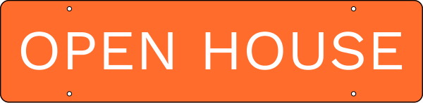 NextHome Reflective Open House Message Sign Rider, 6"h x 24"w, PVC