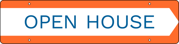 NextHome Reflective Open House Message Sign Rider, 6"h x 24"w, PVC