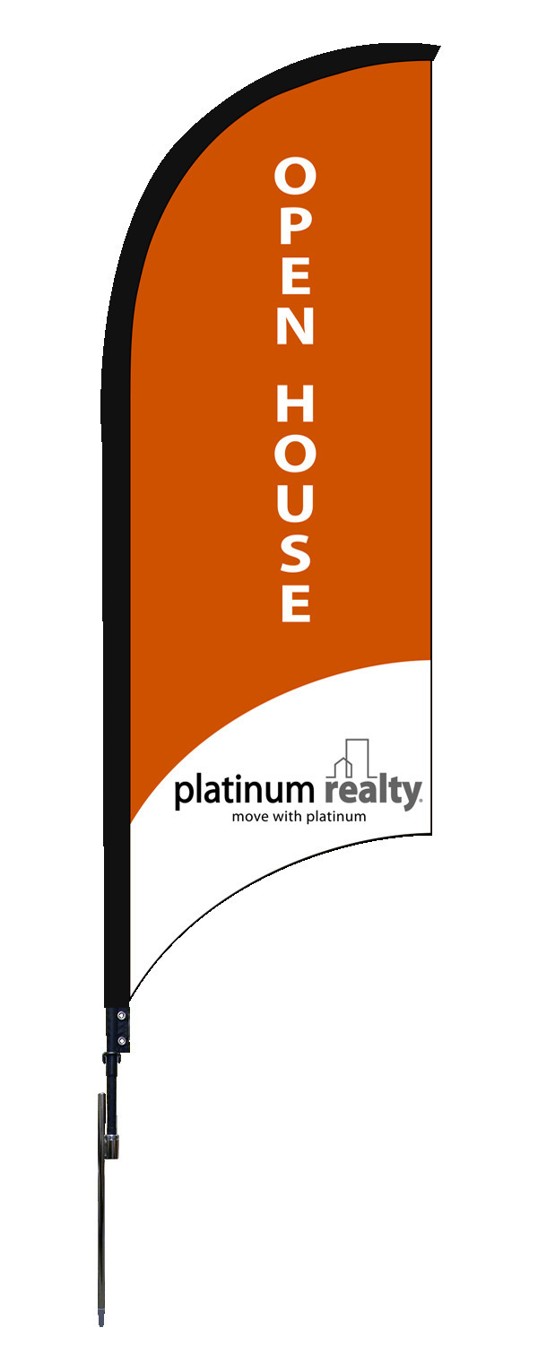 Platinum Realty open house Feather Flag Unit, 9-foot