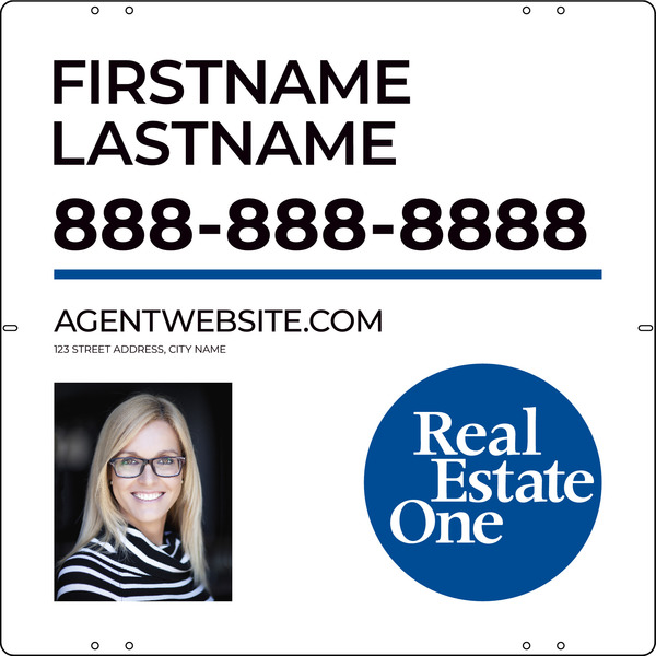 Agent Photo Sign Panel, 24"H X 24"W, Steel