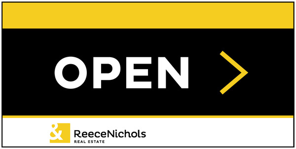ReeceNichols Open sign panel, 4mm corrugated plastic 12"h x 24"w