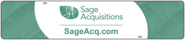 Independent Sage Acquisitions Sign Rider, 24 GA Steel 6"h x 28"w