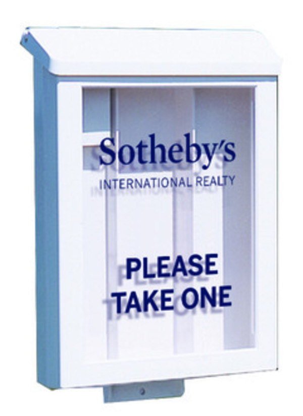 Sotheby’s International Realty® White Plastic Yard Box for Angle Iron Sign Frames and Round Rod Sign Frames