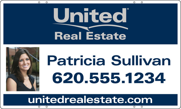 Agent Photo Sign Panel, 18"H X 30"W, Steel