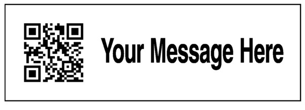Real Estate QR Code Sign Rider, 4mm Corrugated Plastic 6h x 18w