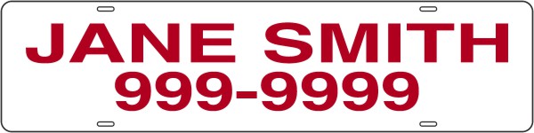 Real Estate Reflective Name Sign Rider, 24 GA steel 6h x 24w