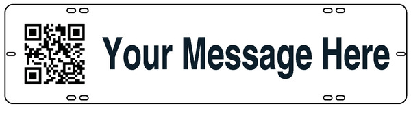 Real Estate QR Code Reflective Sign Rider, 24 GA Steel, 6h x 24w