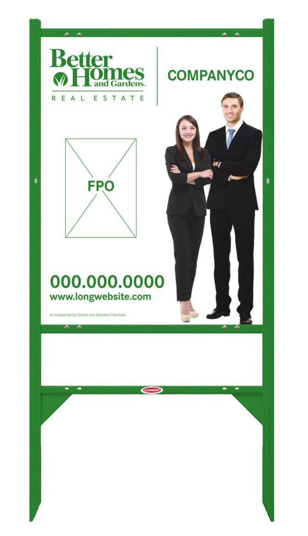 Angle Iron Frame and Sign Panel Unit, 30h x 24w, Green