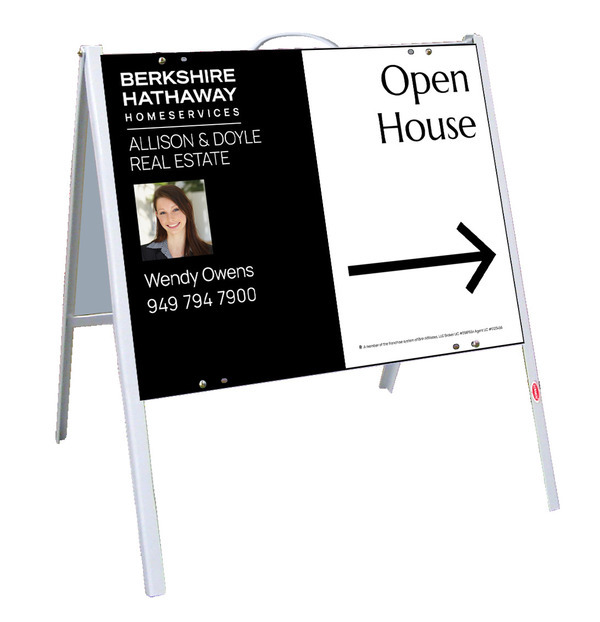A-Frame and Agent Photo Open House Sign Panel Unit, 18h x 24w, .050 Poly