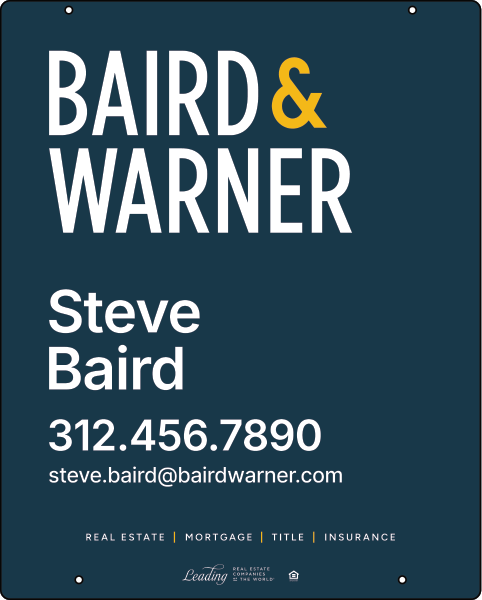 Stacked Agent Name Hanging Sign Panel, 30h x 24w, 3MM Aluminum Composite
