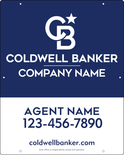 Agent Hanging Sign Panel, 30h x 24w, Steel
