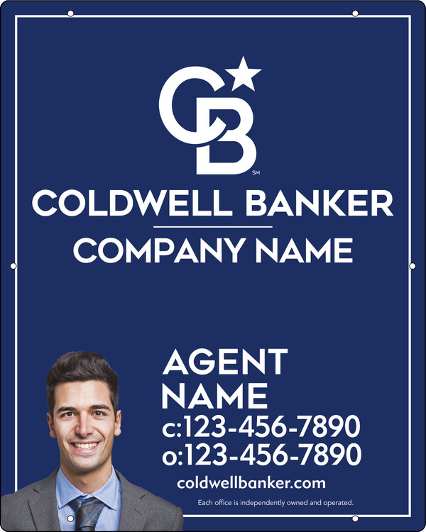 Agent Cut Out Photo Hanging Sign Panel, 30h x 24w, Steel
