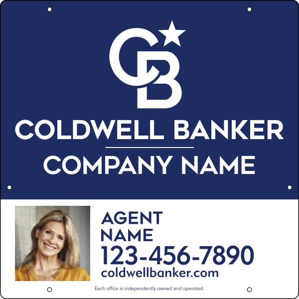 Agent Photo Hanging Sign Panel, 24h x 24w, Steel