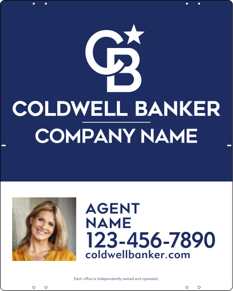 Agent Photo Sign Panel, 30h x 24w, Steel