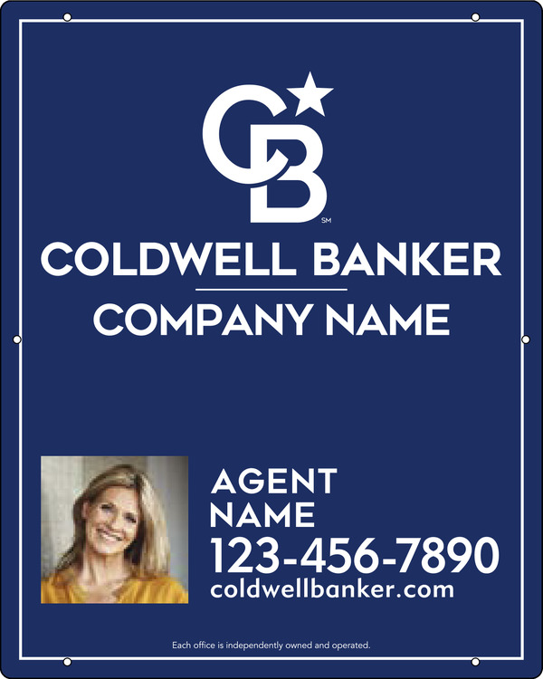 Agent Photo Hanging Sign Panel, 30h x 24w, Poly