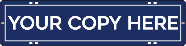 Reflective Custom Sign Rider, 6h x 24w, Steel