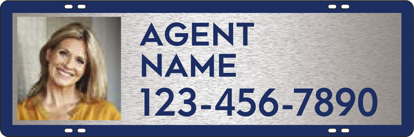 Agent Photo Sign Rider, 8h x 24w, 3MM Brushed Aluminum Composite
