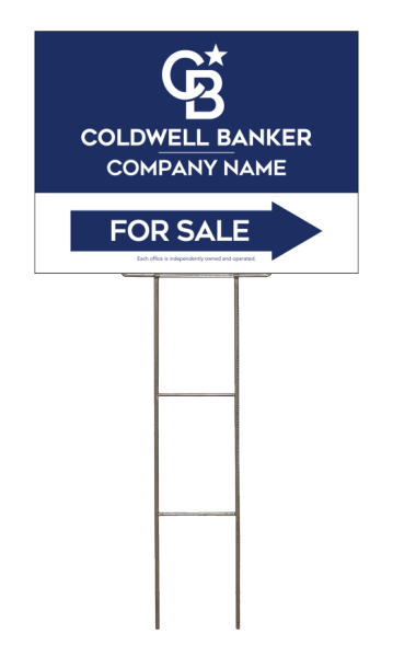 Wire H-Stake and Office For Sale Sign Panel Unit, 18h x 24w, 4mm Corrugated