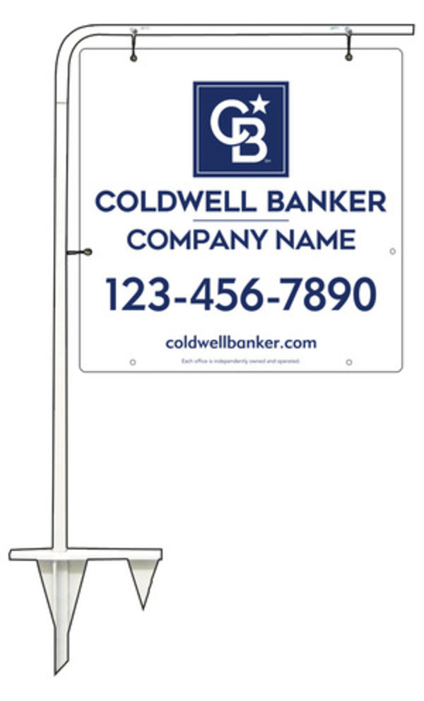 Tubular Stake and Office Sign Panel Unit, 24h x 24w, Poly