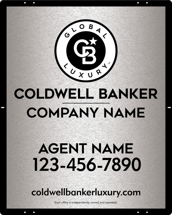 Agent Sign Panel, 30h x 24w, 3MM Brushed Aluminum Composite