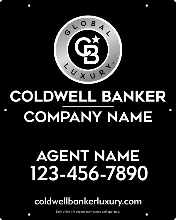 Reflective Agent Hanging Sign Panel, 30h x 24, Steel
