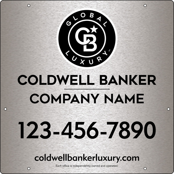 Office Hanging Sign Panel, 24h x 24w, 3MM Brushed Aluminum Composite