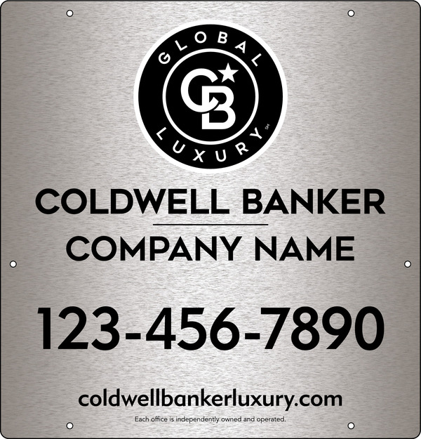 Office Hanging Sign Panel, 25h x 24w, 3MM Brushed Aluminum Composite