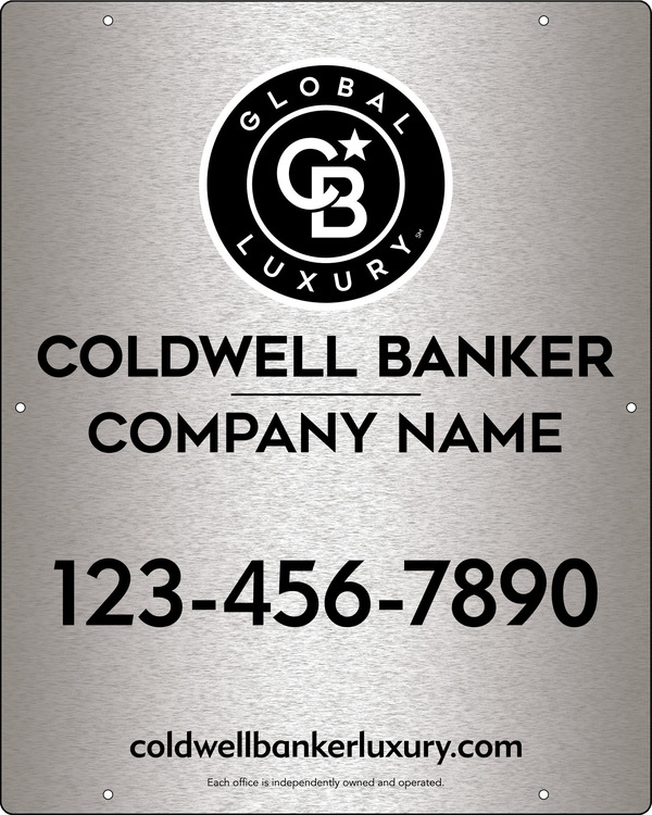 Office Hanging Sign Panel, 30h x 24w, 3MM Brushed Aluminum Composite