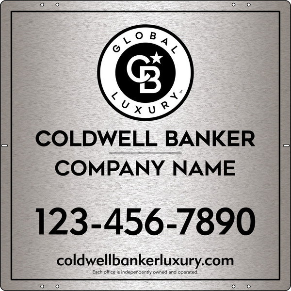 Office Sign Panel, 24h x 24w, 3MM Brushed Aluminum Composite
