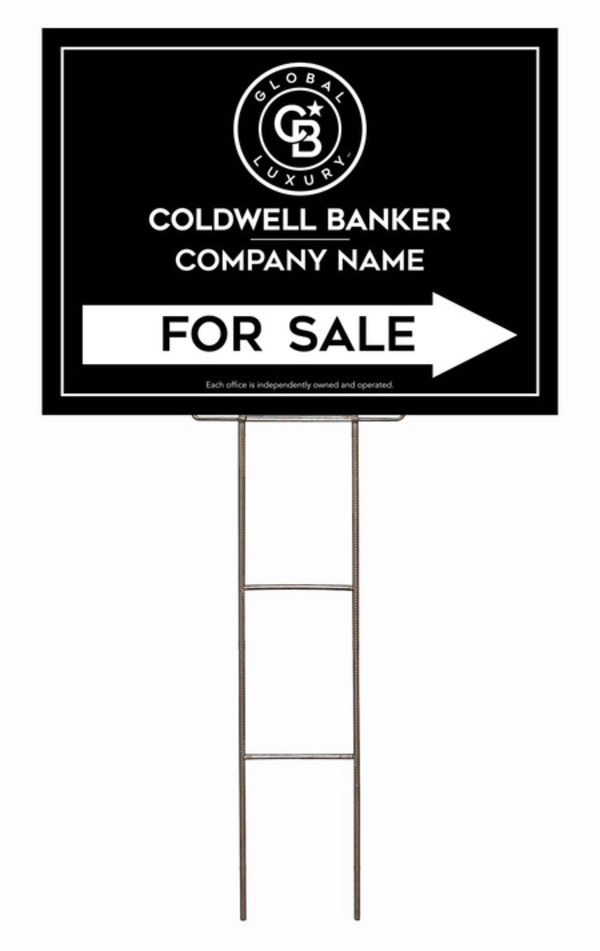 Wire H-Stake and Office For Sale Sign Panel Unit, 18h x 24w, 4mm Corrugated