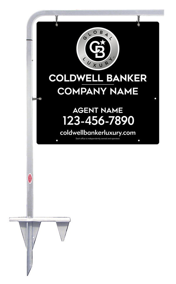 Tubular Stake and Agent Sign Panel Unit, 24h x 24w, 3MM Aluminum Composite