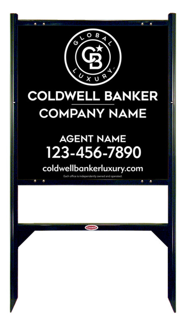 Angle Iron Frame and Agent Sign Panel Unit, 24h x 24w, 3MM Aluminum Composite