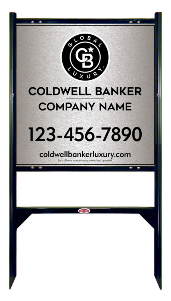 Angle Iron Frame and Office Sign Panel Unit, 24h x 24w, Brushed Aluminum Composite