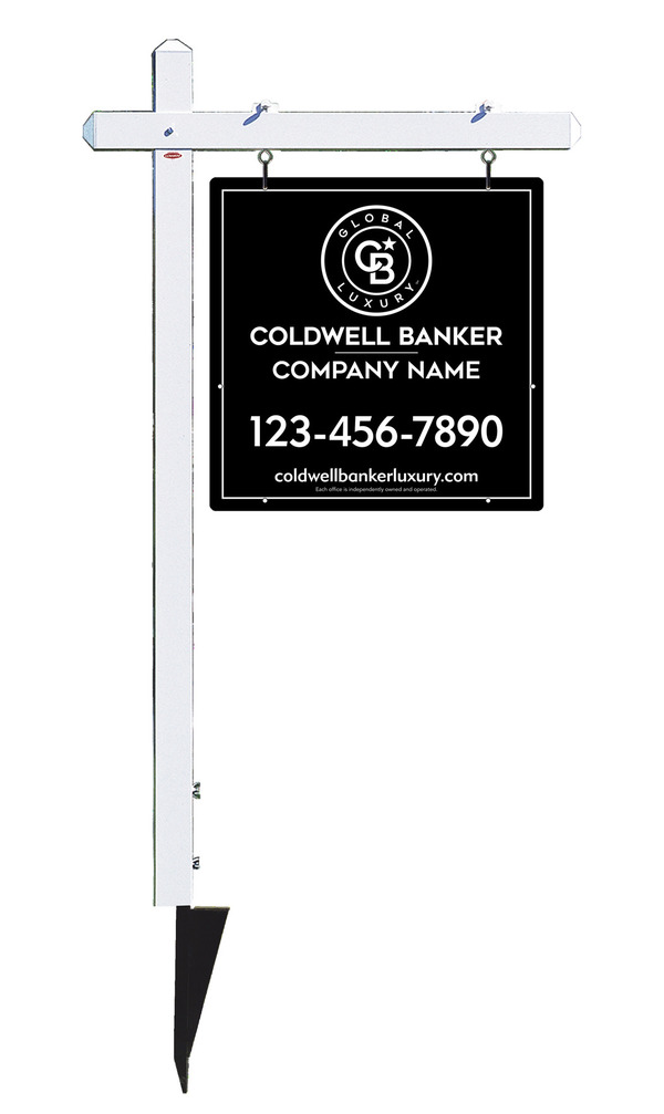 Sign Post and Office Sign Panel Unit, 24h x 24w, 3MM Aluminum Composite