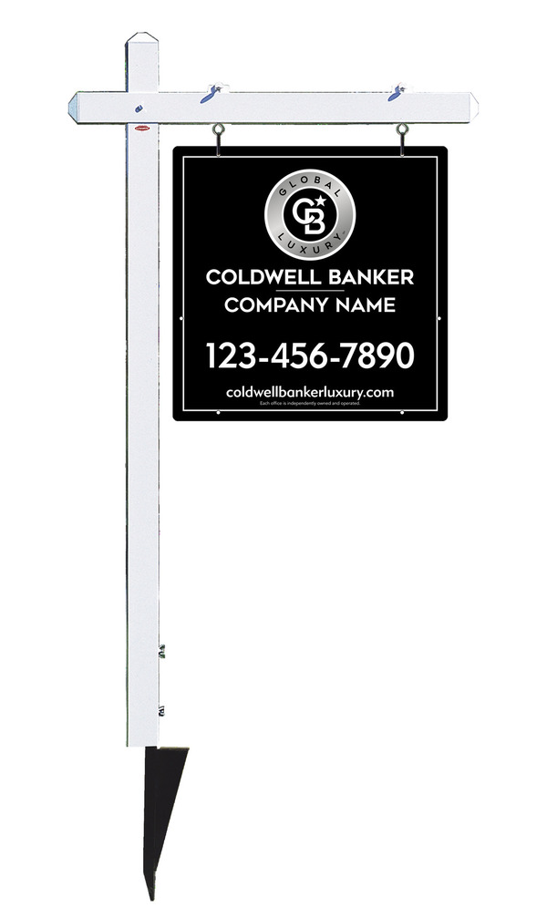 Sign Post and Office Sign Panel Unit, 24h x 24w, 3MM Aluminum Composite