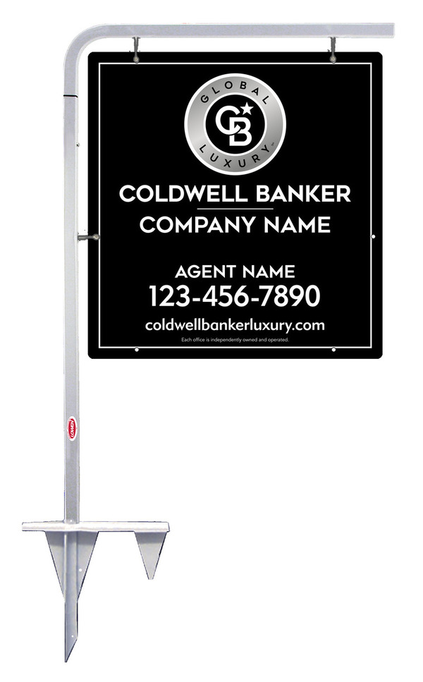 Tubular Stake and Agent Sign Panel Unit, 25h x 24w, 3MM Aluminum Composite
