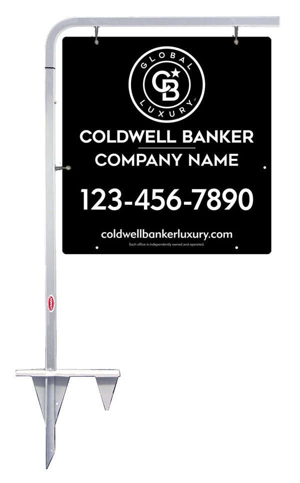 Tubular Stake and Office Sign Panel Unit, 25h x 24w, 3MM Aluminum Composite