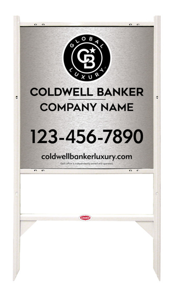 Angle Iron Frame and Office Sign Panel Unit, 25h x 24w, Brushed Aluminum Composite