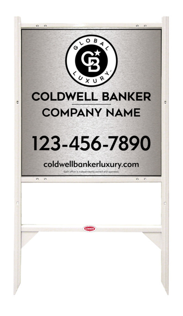 Angle Iron Frame and Office Sign Panel Unit, 25h x 24w, Brushed Aluminum Composite