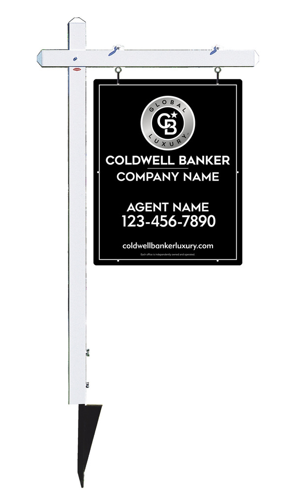 Sign Post and Agent Sign Panel Unit, 30h x 24w, 3MM Aluminum Composite