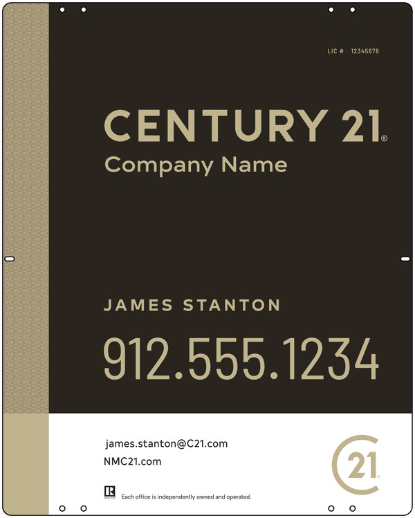 Steel Yard Sign Panel 30x24 DF - Century 21 | Lowen Sign