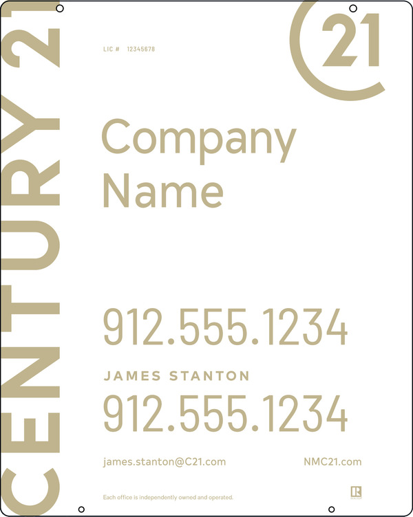 Reflective Panel 30x24 Steel Signature - Century 21 | Lowen Sign