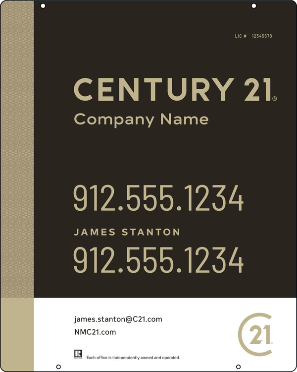 Aluminum Hanging Panel 30x24 DF - Century 21 | Lowen Sign