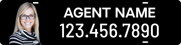 Steel Agent Name Cut Out Photo Rider 6x24 - Century 21 | Lowen Sign