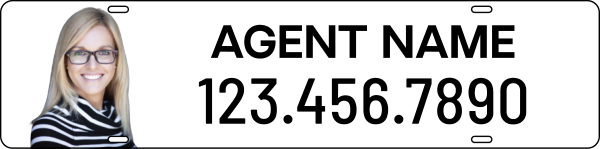 Steel Agent Name Cut-Out Photo Rider 6x24 - Century 21 | Lowen Sign