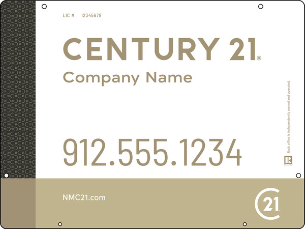 Steel Reflective Hanging Panel 18x24 - Century 21 | Lowen Sign