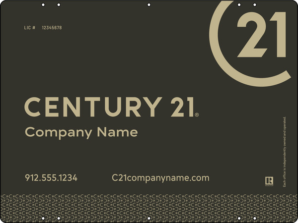 Steel Yard Sign Panel 18x24 DF - Century 21 | Lowen Sign